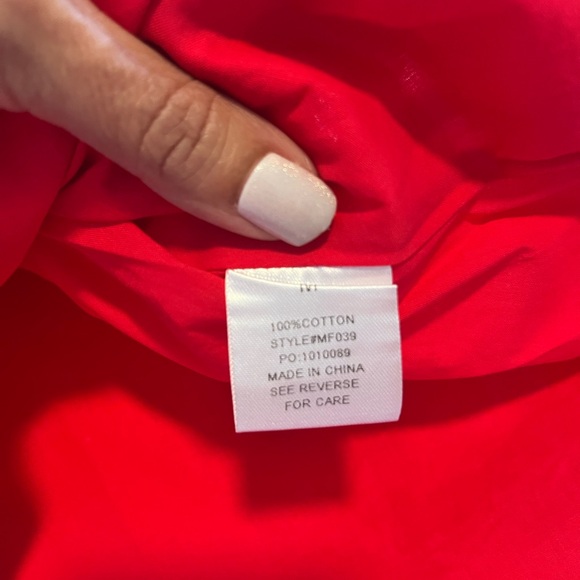 PINK LILY Red Cotton Mini Dress | Size Medium | - Picture 11 of 12